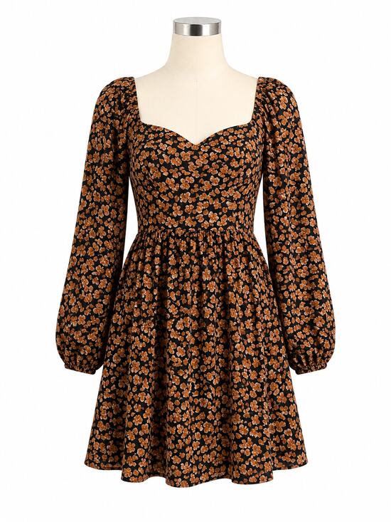 Abercrombie & Fitch Dresses & Skirts - Abercrombie & Fitch Ditsy Floral Babydoll Boho Mini Dress - Size Medium